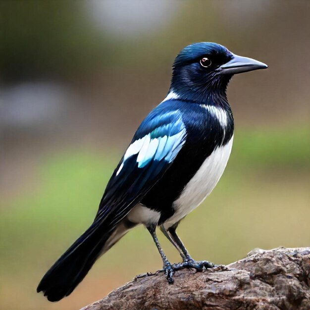 a bird is perched on a branch with a blue and white patch on its chest