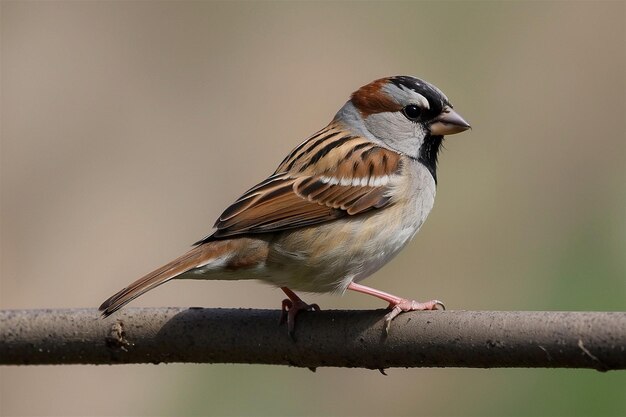 Photo a bird is perched on a branch with a blurry background