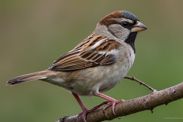 Photo a bird is perched on a branch with a blurry background