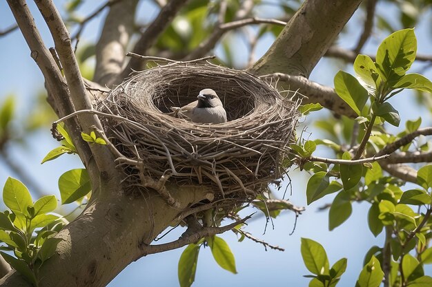 Photo a bird and its nest