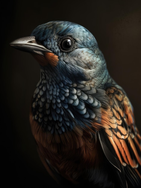 Bird realistically photo portrait generative ai