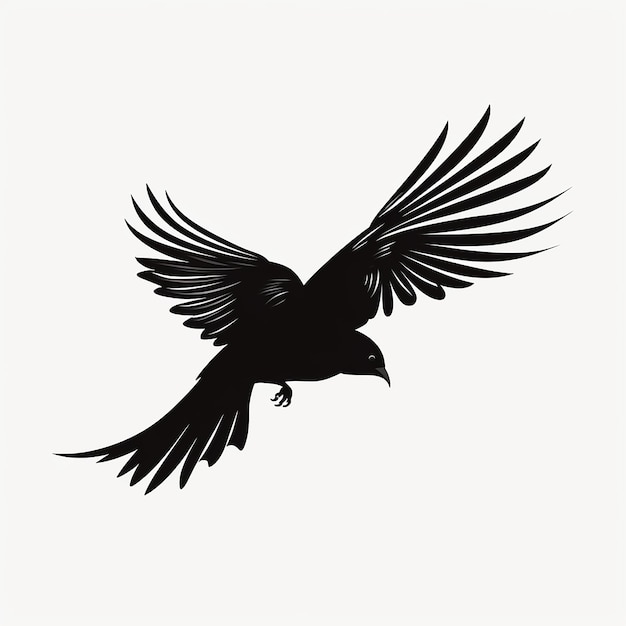 Bird Silhouette Clipart in Black and White Stylish and Versatile Designs