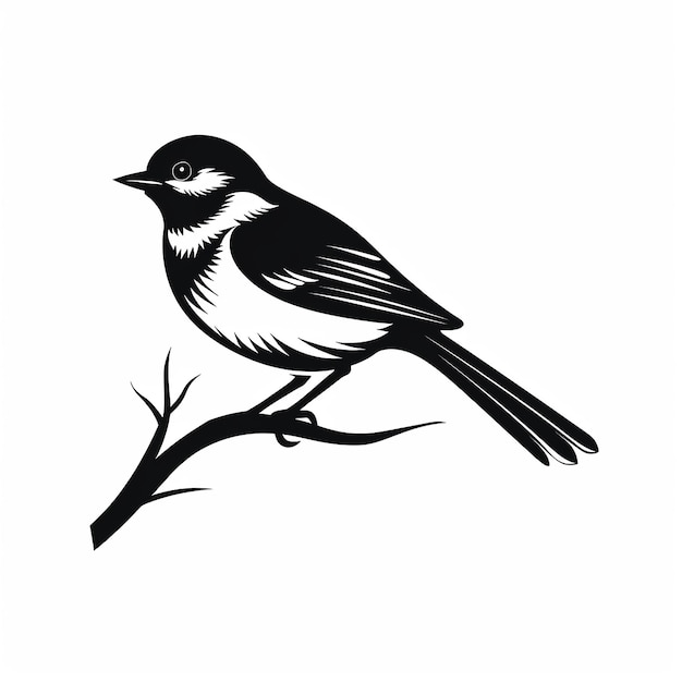 Bird Silhouette Clipart in Black and White Stylish and Versatile Designs