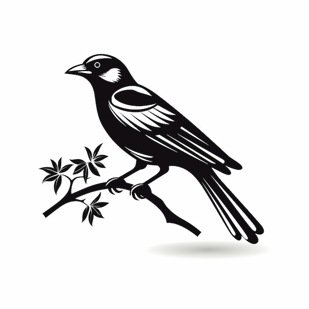 Bird Silhouette Clipart in Black and White Stylish and Versatile Designs