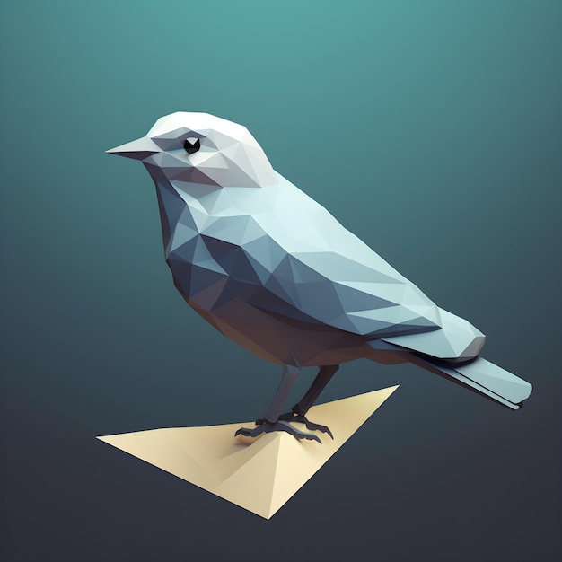 A bird sits on a piece of paper