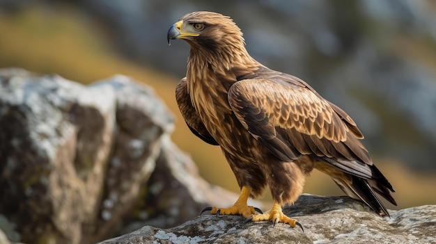 a bird standing on a rock