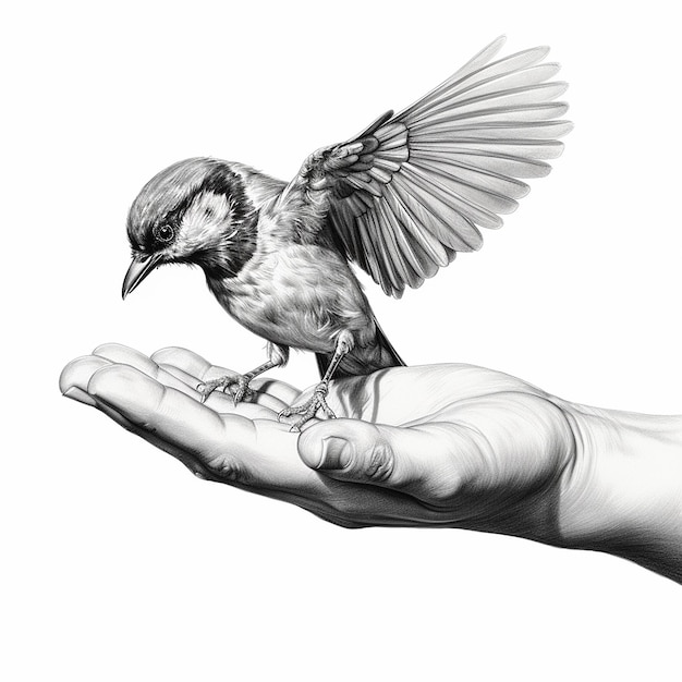 a bird that is on a persons hand