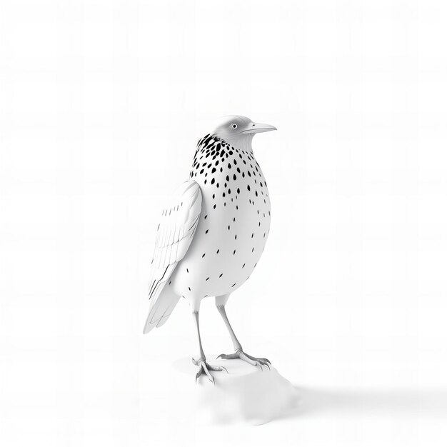 Photo a bird that is standing on a white surface