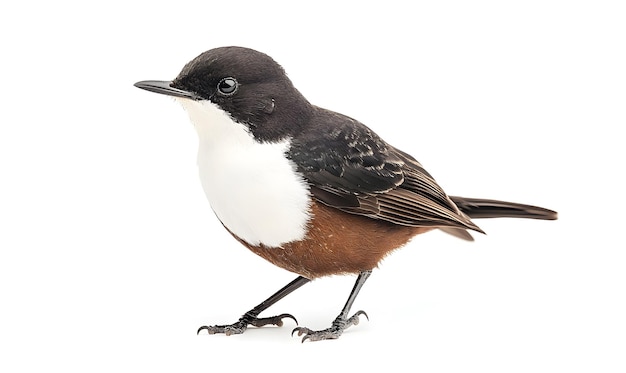 Bird on a white backgroundRobin isolated white background