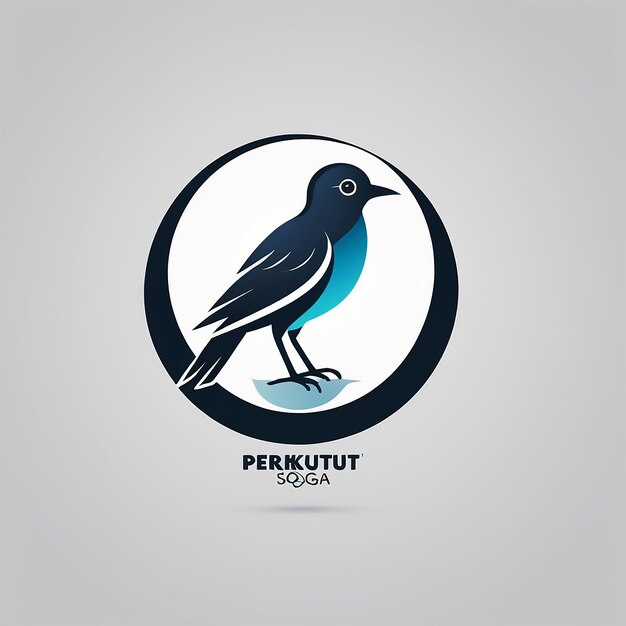 Photo a bird with a black background that says  persim persi