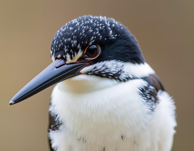 Photo a bird with a black beak that has a white spot on its beak