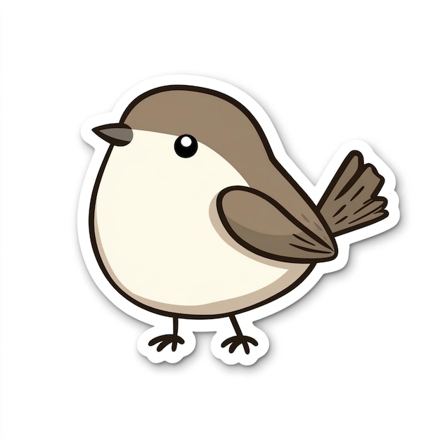 a bird with a brown beak that says  a  on it