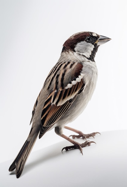 A bird with a brown and black wing