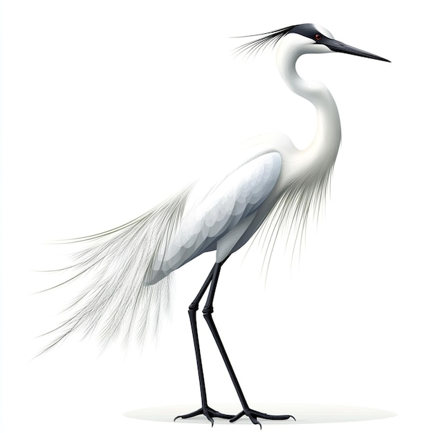 a bird with a long tail is standing in front of a white background