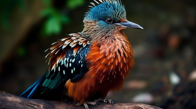 A bird with a mohawk sits on a branch.