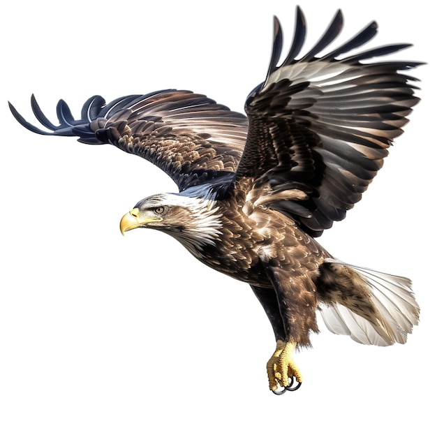 A bird with a white background and the word eagles on it