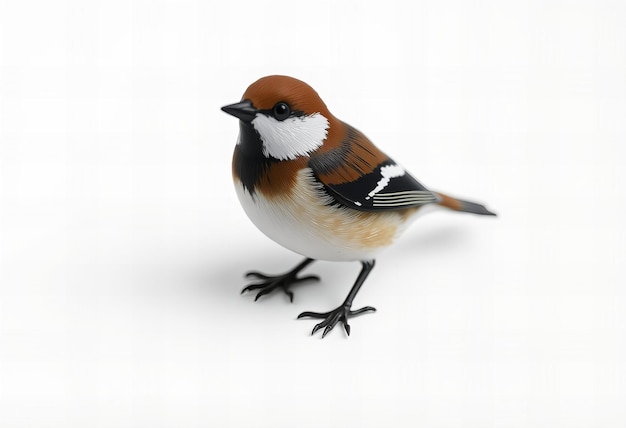 Photo a bird with a white patch on its chest and feet