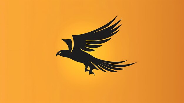 a bird with a yellow background that has a black outline