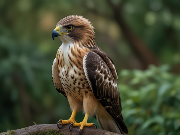 a bird with a yellow beak and a blue eye and a yellow beak