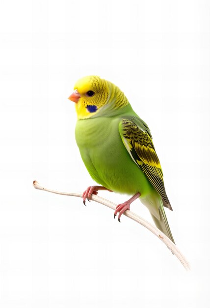 Photo a bird with a yellow head and black feathers on its head