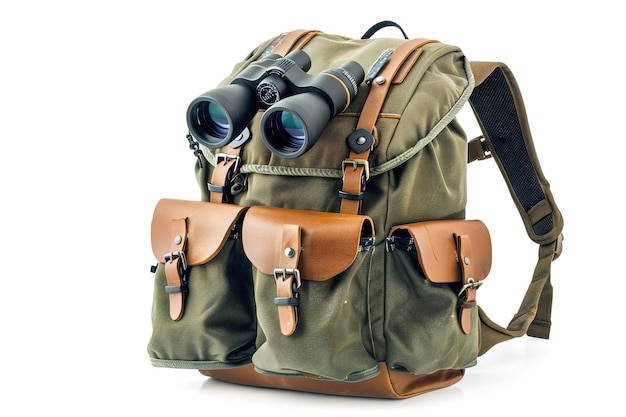 Photo birding backpack designed isolated in transparent background