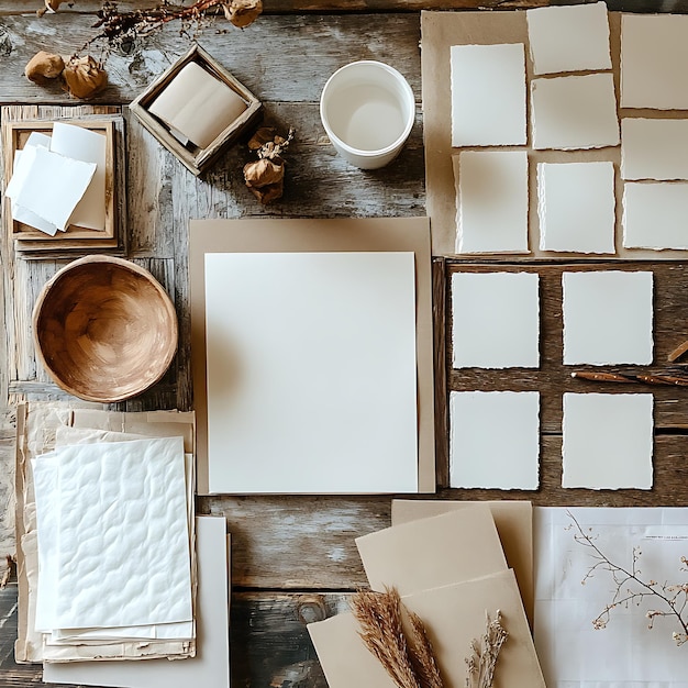 Birds Eye View of a Crafters Workspace