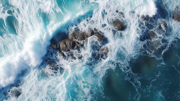 Birds eye view of the sea UHD wallpaper