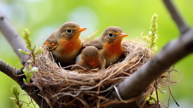 Birds nest UHD wallpaper