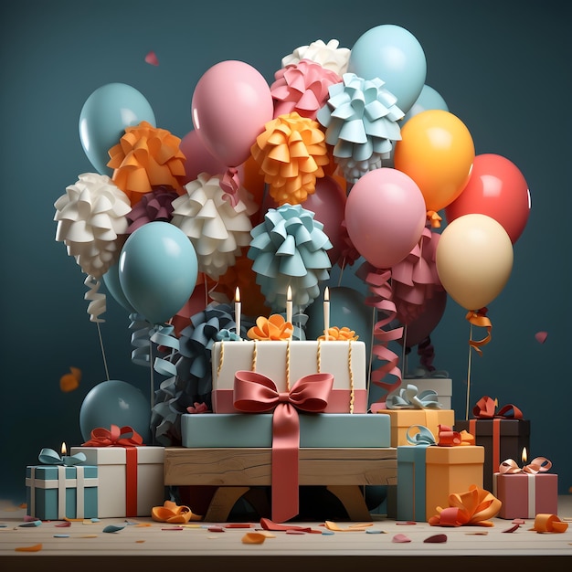 Birthday 3D background