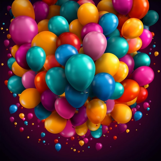 Birthday balloon background 2