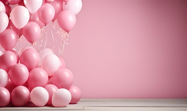 birthday balloon wallpaper with background copy space for text