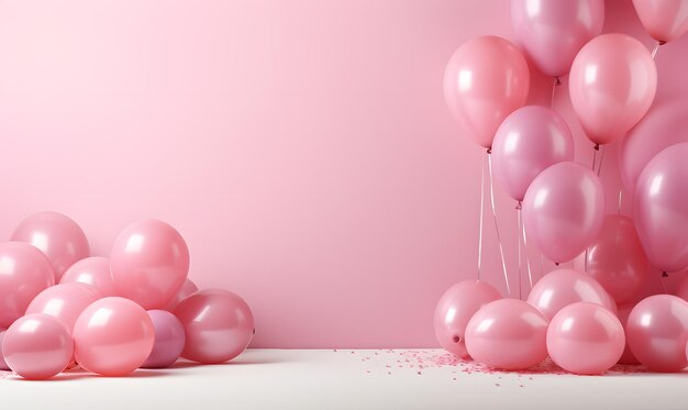 birthday balloon wallpaper with background copy space for text