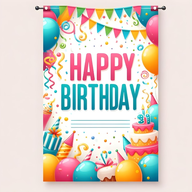 Birthday blank banner