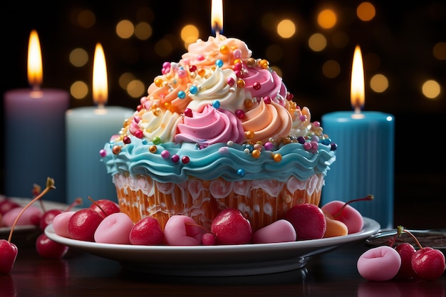 Birthday cake candy cupcake lollipop