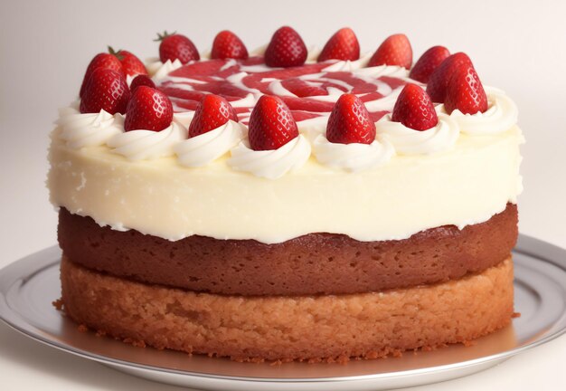 Birthday cake and strawberry