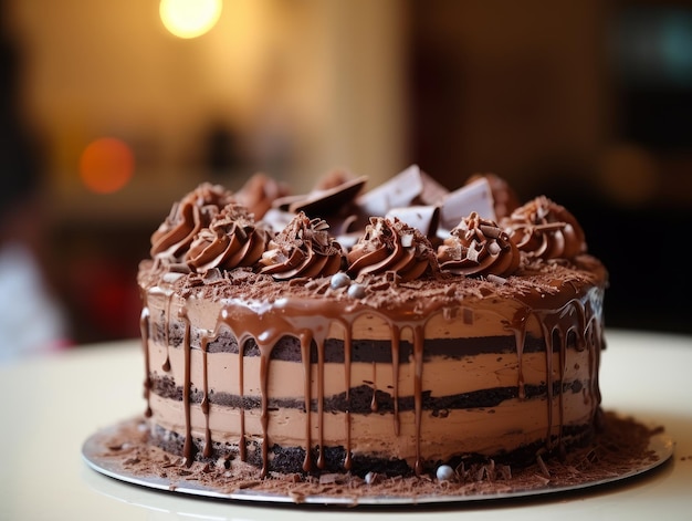 Birthday cake over white background