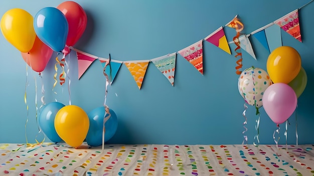 Photo a birthday cake with a banner that says happy birthday on it