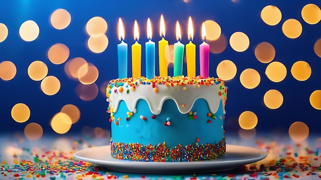 birthday cake with candles Birthday Background