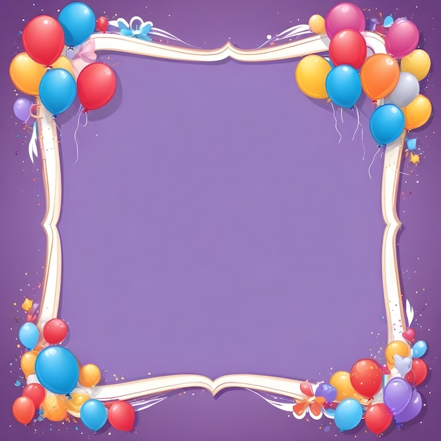 a birthday card with balloons and a banner that says happy birthday