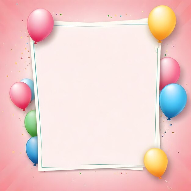 a birthday card with balloons and a banner that says happy birthday