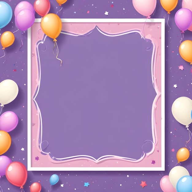 a birthday card with balloons and a banner that says happy birthday