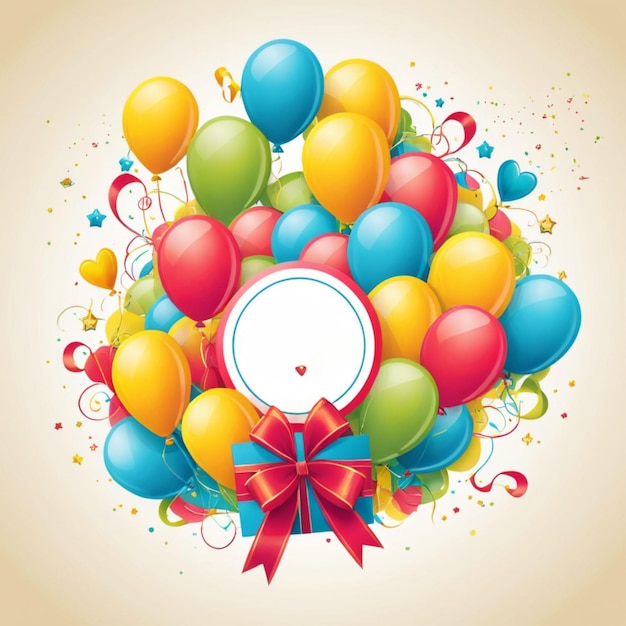 Photo birthday celebration balloons