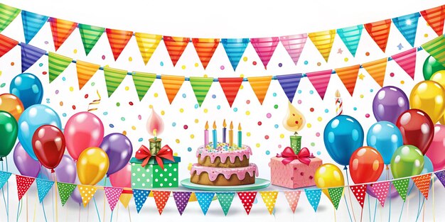 Photo birthday and celebration banner