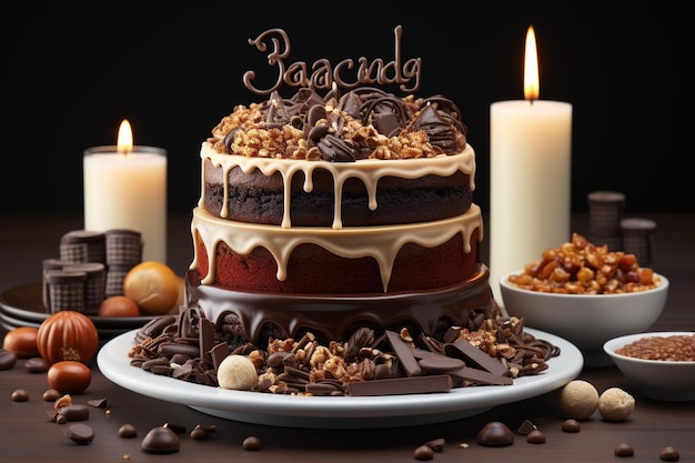 birthday Chocolate cake background food 284jpg