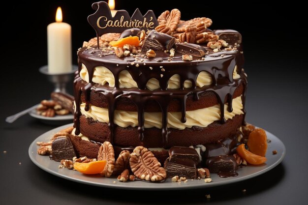 birthday Chocolate cake background food 518jpg