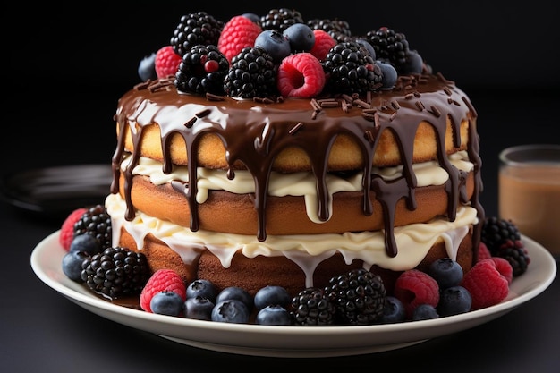 birthday Chocolate cake background food 80jpg