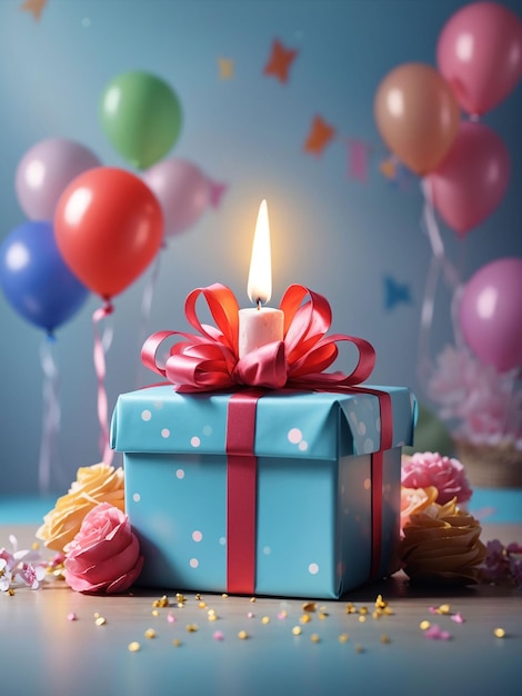 Birthday gift images with a plain background