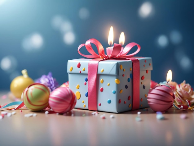 Birthday gift images with a plain background