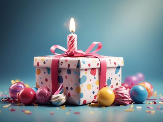 Birthday gift images with a plain background