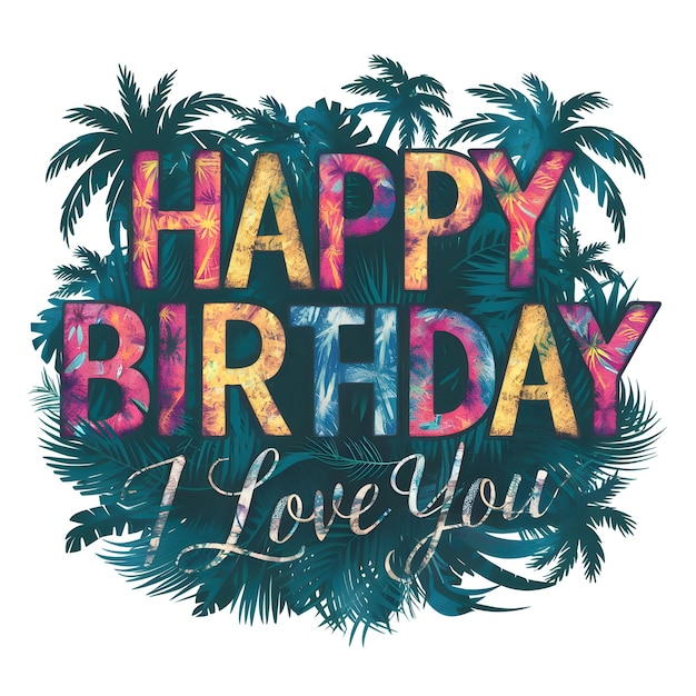 Photo birthday love tshirt design happy birthday design summer concept t shirt design